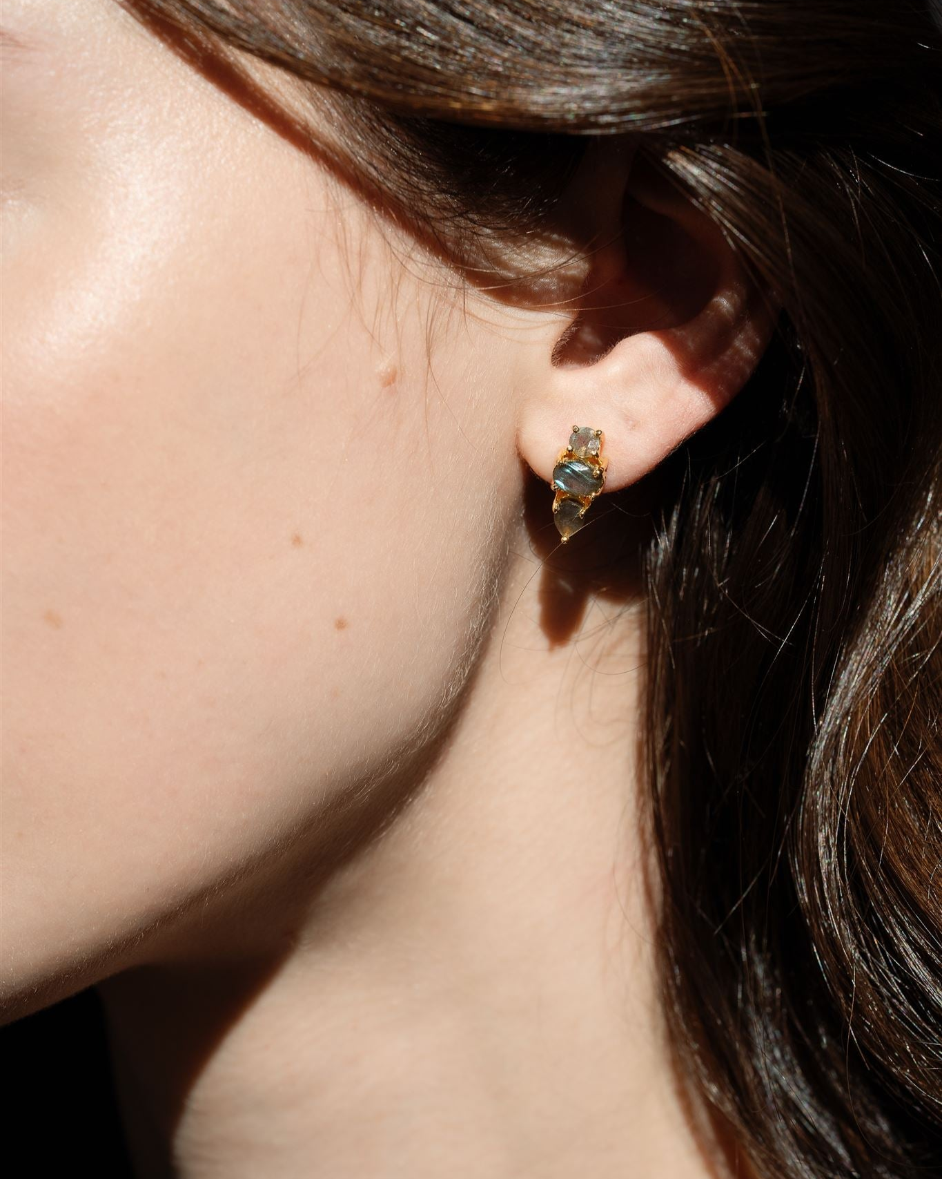 Agatha Studs | Labradorite