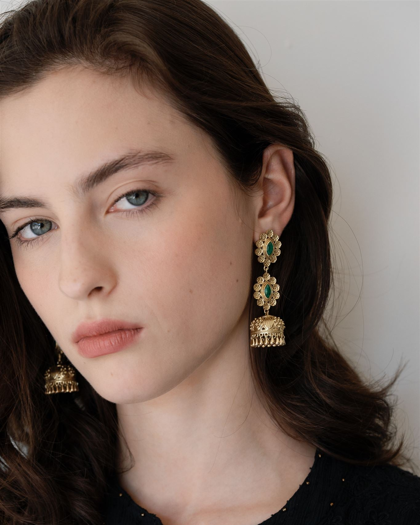 Freya Emerald Drop Earrings