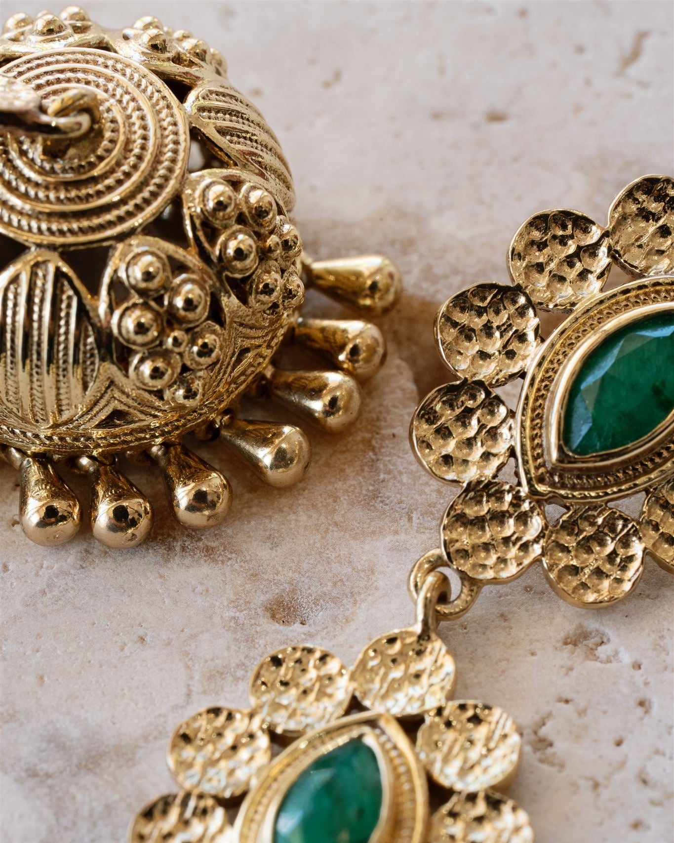 Freya Emerald Drop Earrings