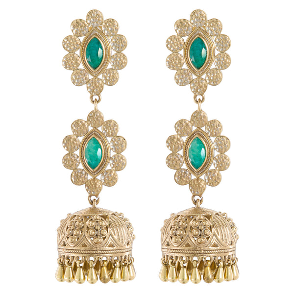 Freya Emerald Drop Earrings