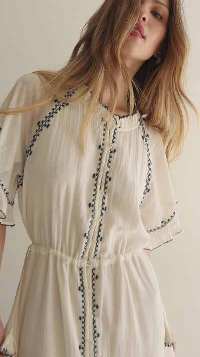ladies cotton midi dress 